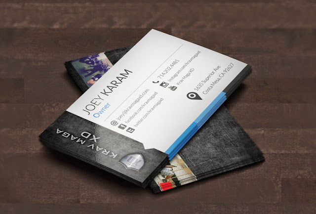 business card for krav maga xd