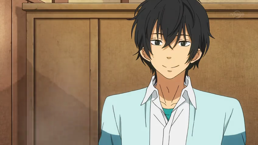 Anime guy smiling gif