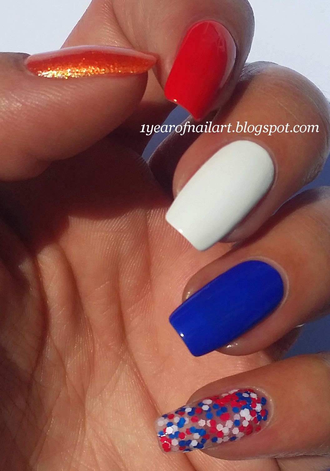 365+ days of nail art World Cup nails (Holland!!)