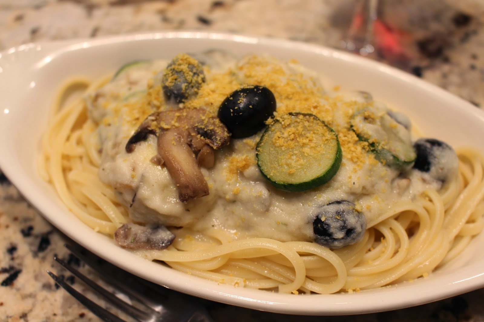 My Delicious Vegan Diary Artichoke Zucchini Alfredo Pasta