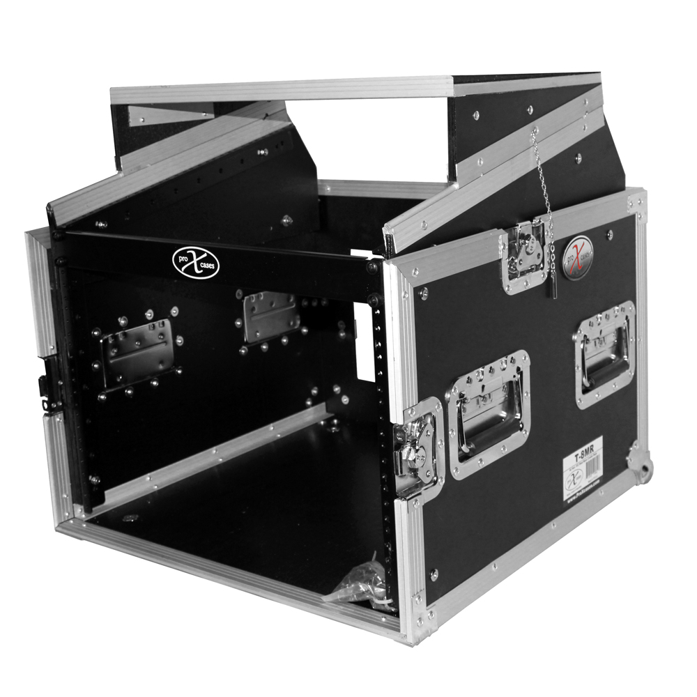 Pro X Cases ProX T8MRLT 8 Space Amp 10 Slanted Top 8U 10U Mixer DJ