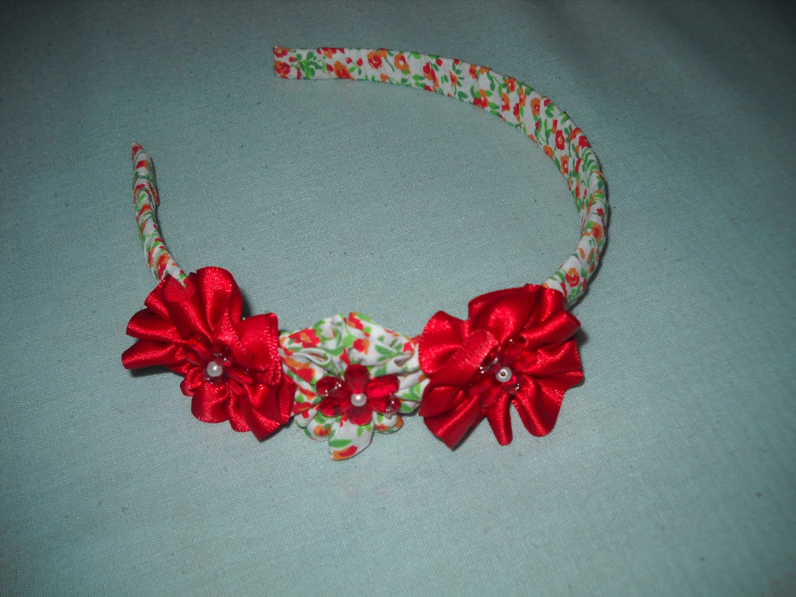 Tiaras em tecido Maria Flor Tiara de fuxico