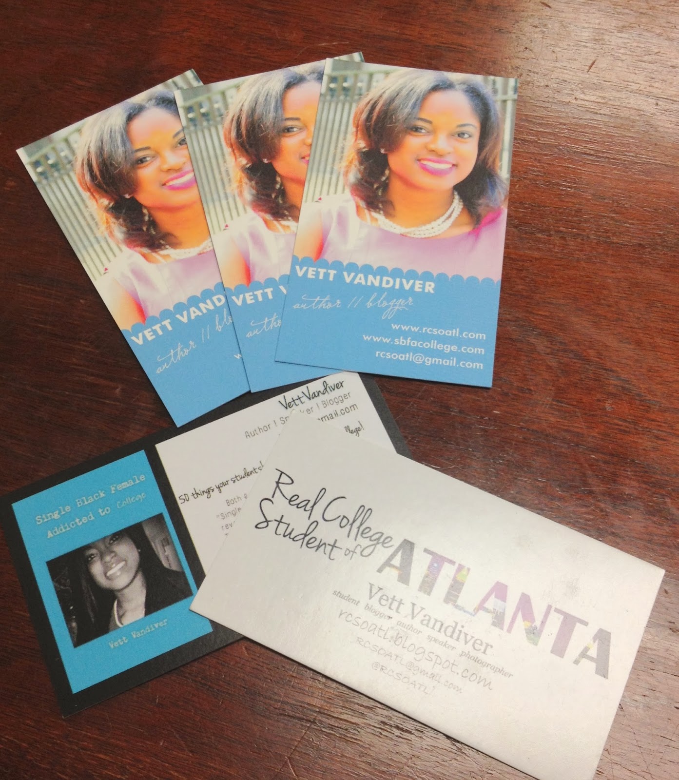 Real College Student of Atlanta Custom business cards {Minted}