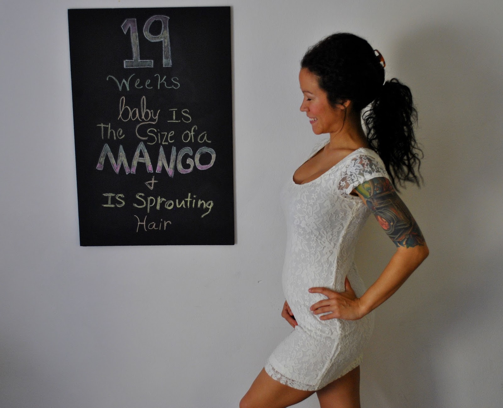 Diary of a Fit Mommy 19 Weeks Pregnancy Chalkboard Update