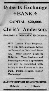 Roberts Exchange Bank 1903 Ad