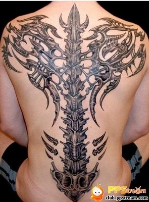 Back art tattoo design