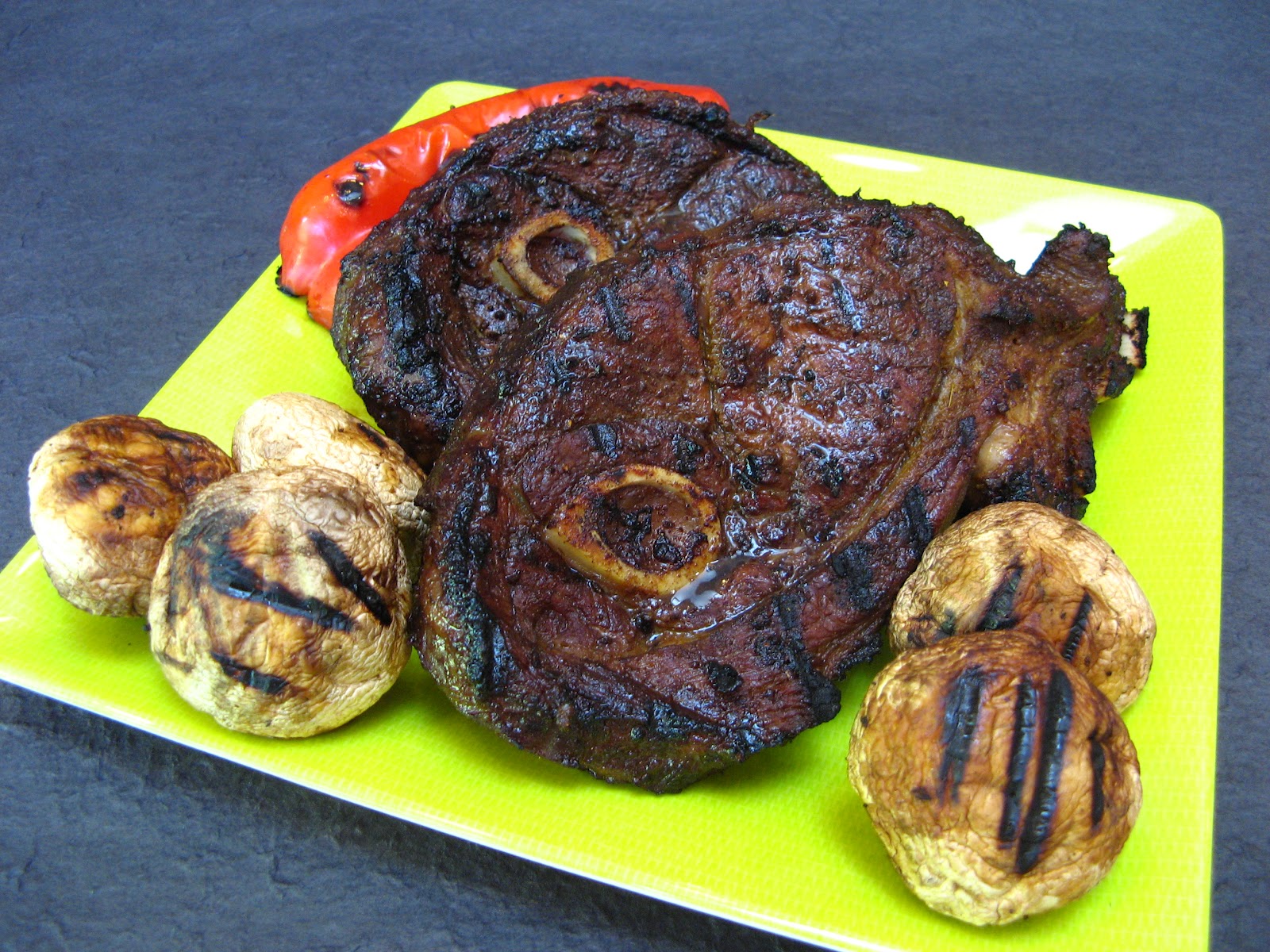 Duck Soup Easy Grilled Cumin Lamb Arm Steaks with Vegetables