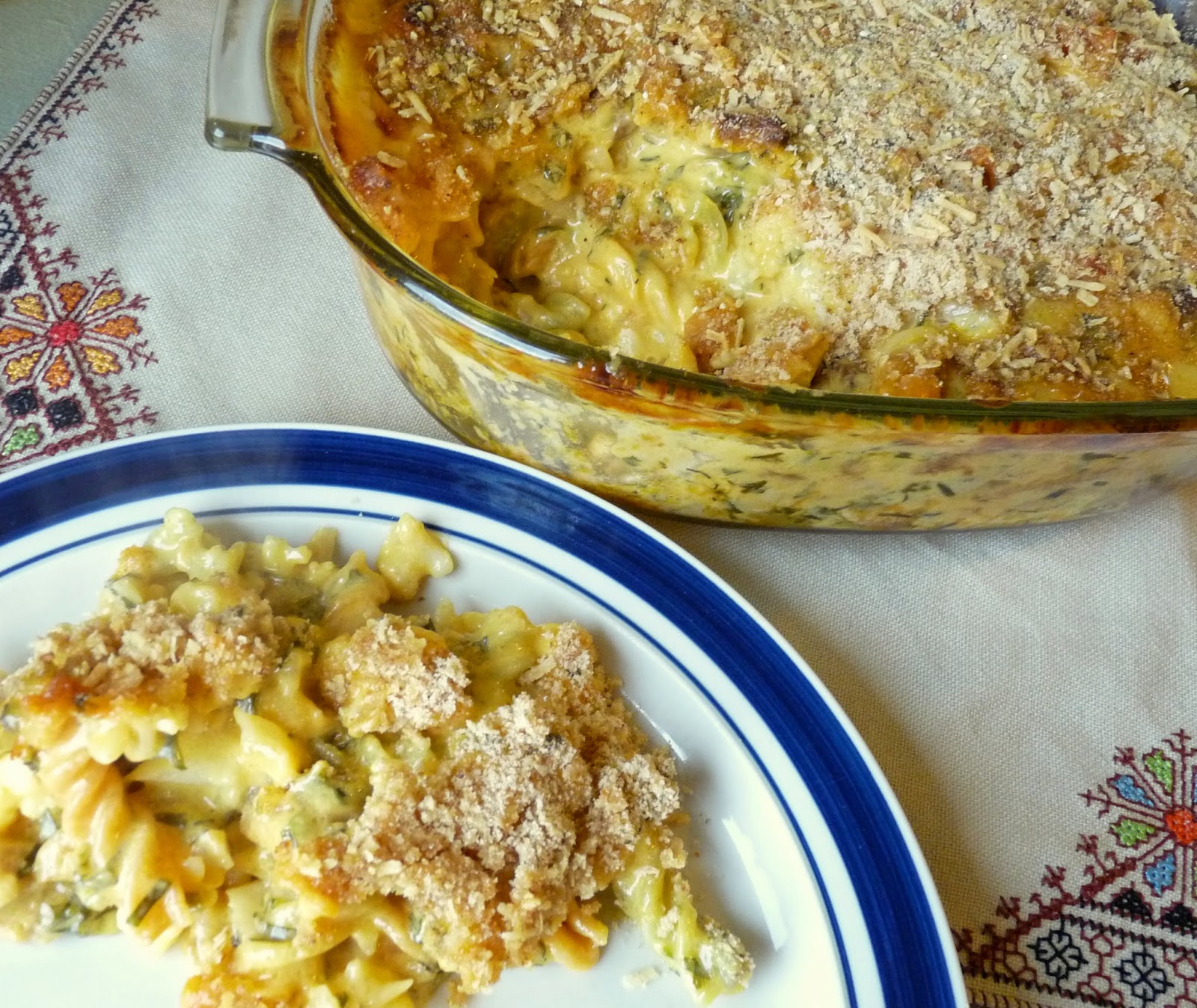 Seasonal Ontario Food Mushroom & Cauliflower Macaroni & Cheese