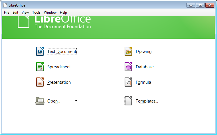libreoffice database templates