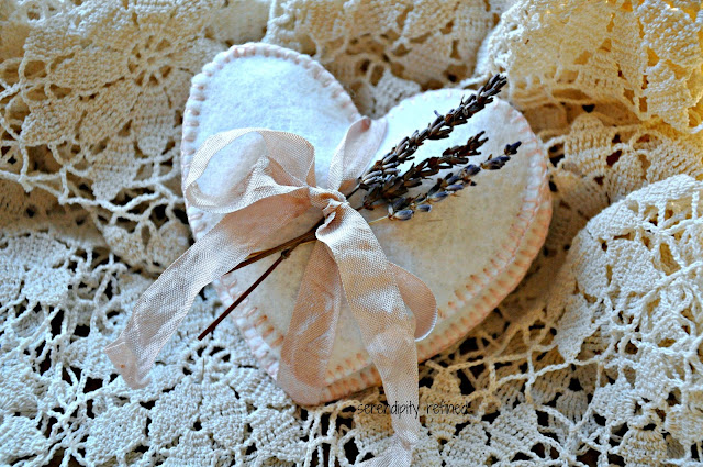 Lavender Rice Filled Wool Felt Heart Hand Warmers by Serendipity Refined