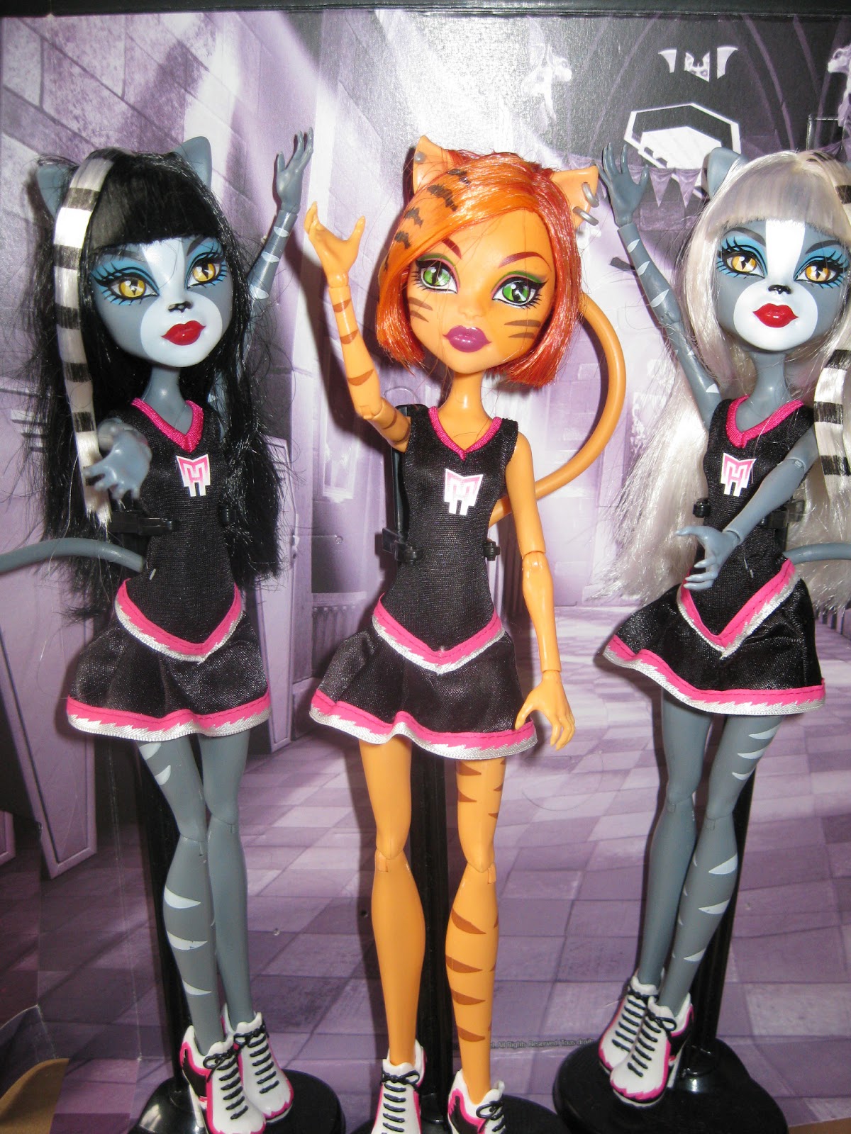 Our Monster High: Toralei Stripe, Meowlody und Purrsephone, Cheerleader