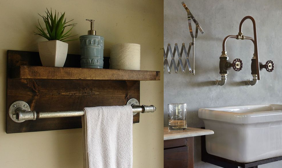 Baño al estilo Industrial - CASAS IDEAS