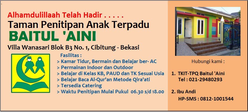TKITTPQ BAITUL �AINI Spanduk, Banner Taman Penitipan