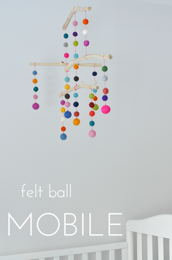 my sparkle Felt Ball Mobile