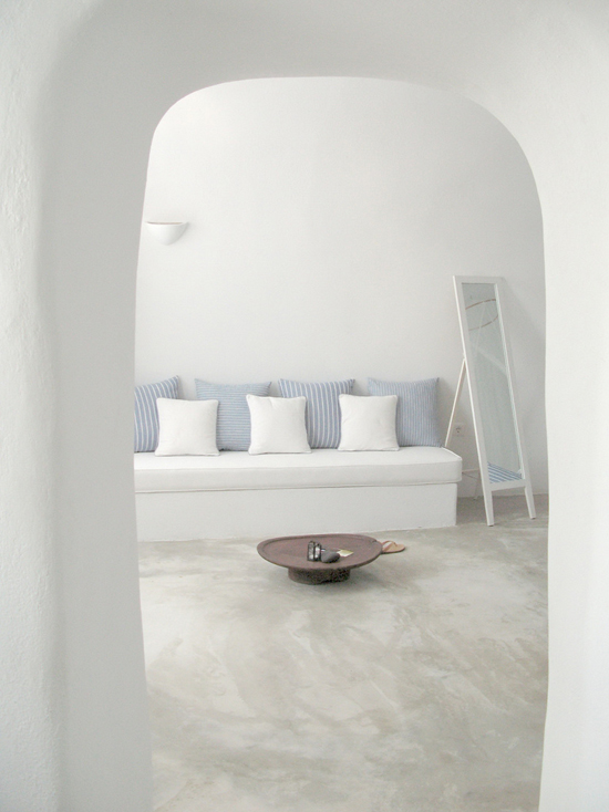 Cave house in Santorini by Irene Yan. #white #santorini