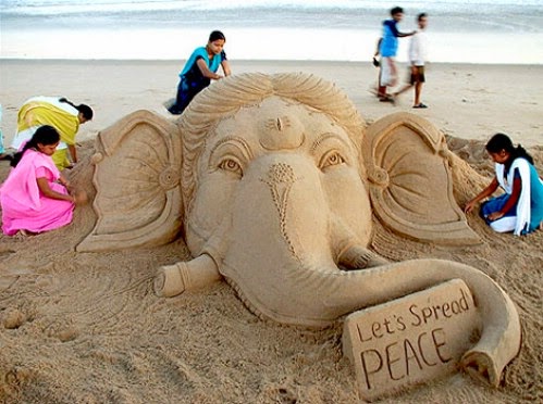 art in the expression of it through the medium of sand