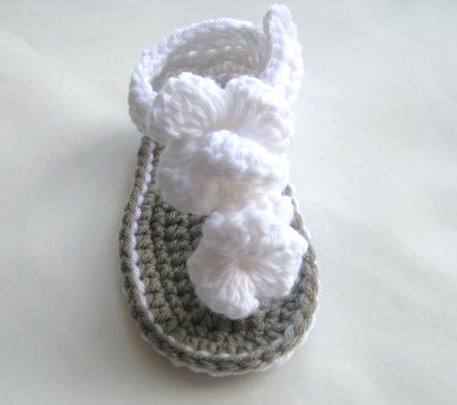 For the Love of Crochet Along: Orchid Sandals Crochet Baby ...