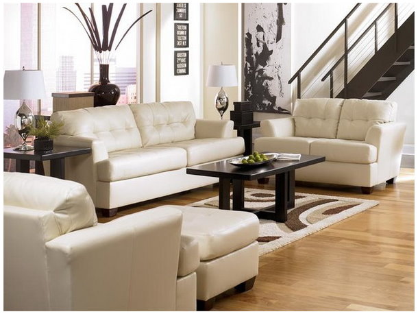 Modern Leather Furniture For Cozy Living Room contemporary-white-leather-living-room-furniture - Modern Leather Furniture For Cozy Living Room