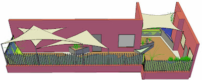 Proyecto de paisajismo y jardinería con jardineras de acero galvanizado