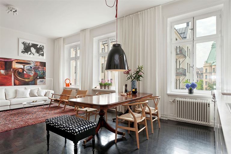 Studio karin: snygg arkitektritad vÃ
ning i vintage mÃter modernt