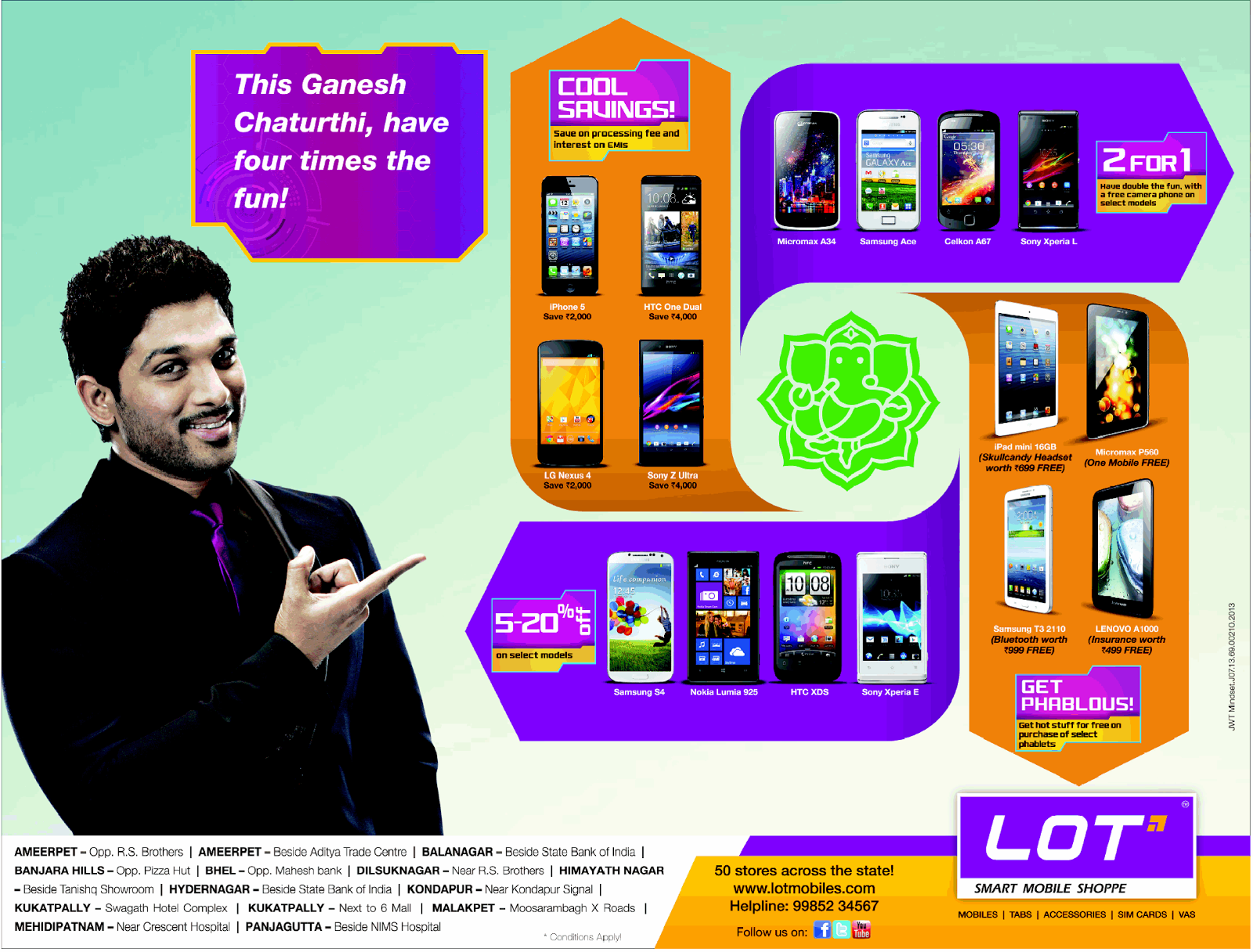 Flatoff.in Offers & Discounts in Hyderabad Lot mobiles presents