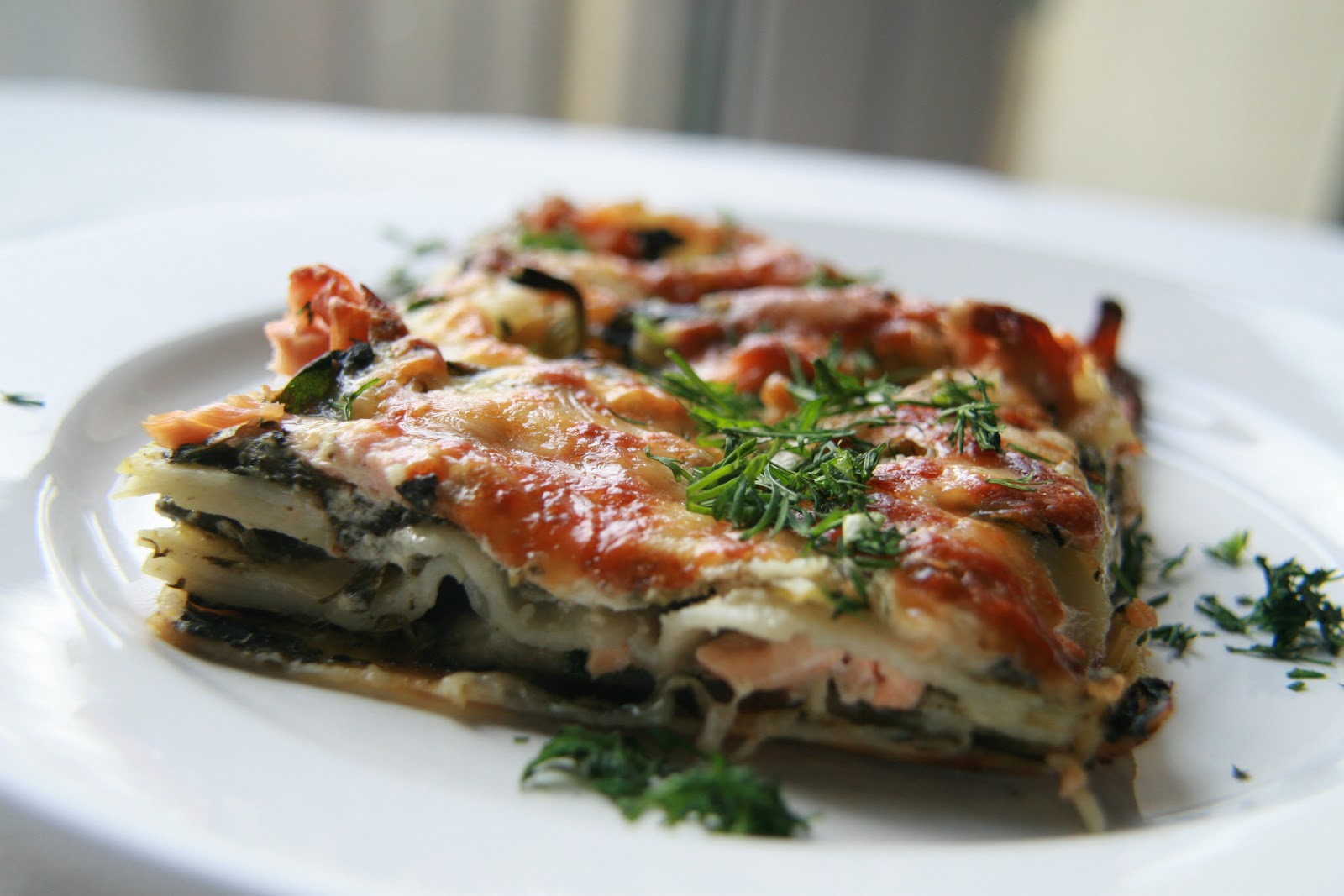 Our Little Haus On The Prairie Salmon and Spinach Lasagna