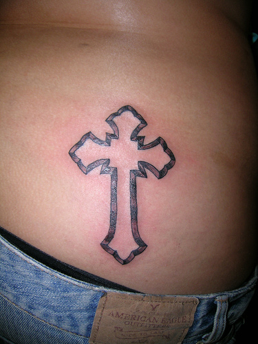 christian cross tattoo design