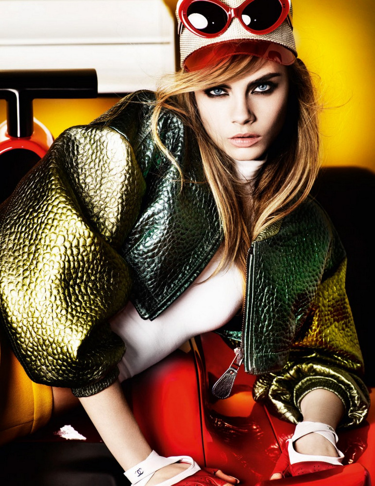 Cara Delevingne by Mario Testino Magazine Photoshoot For Vogue UK