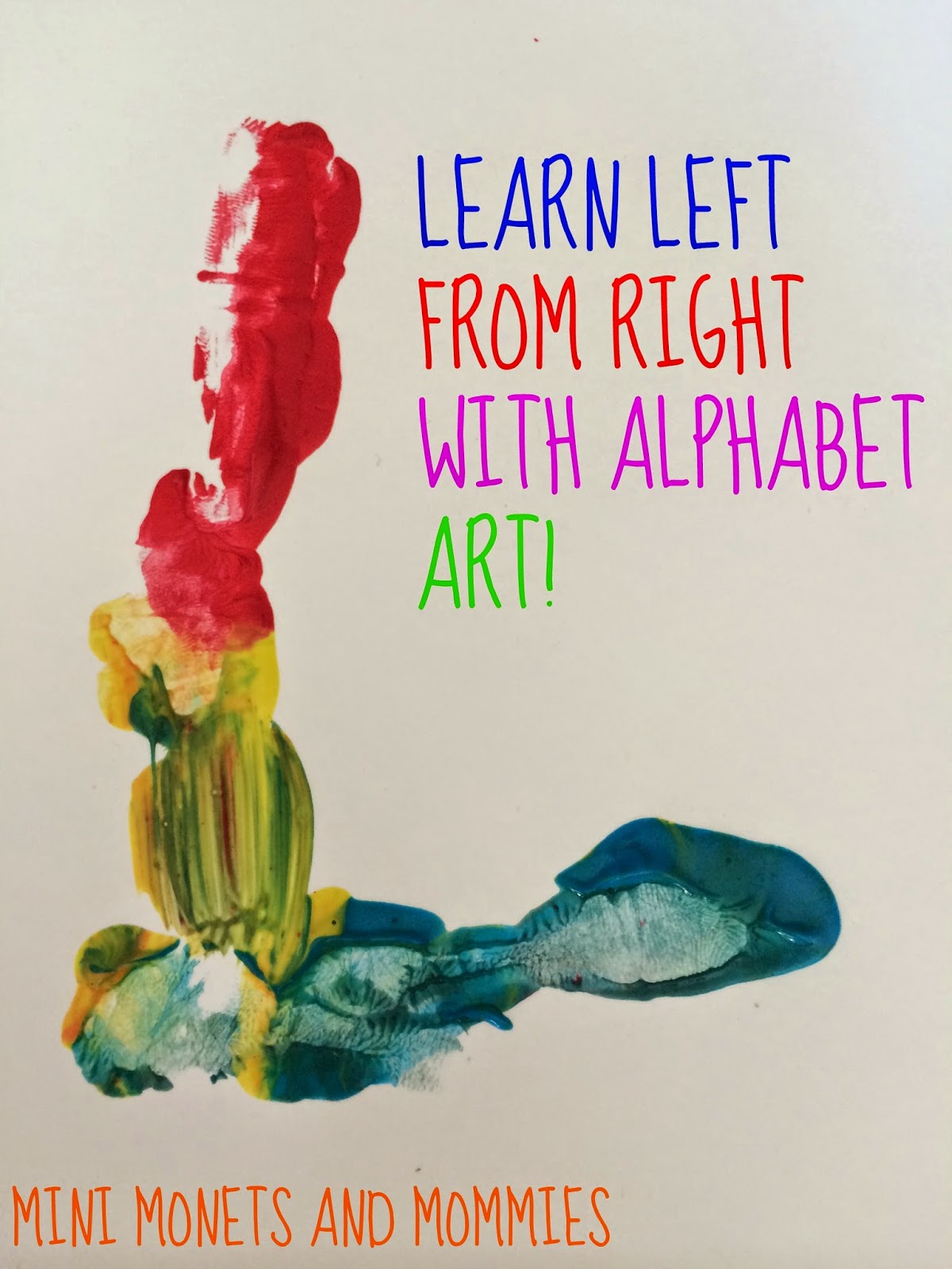Mini and Mommies Learning Left Kids' Letter L Art Activity