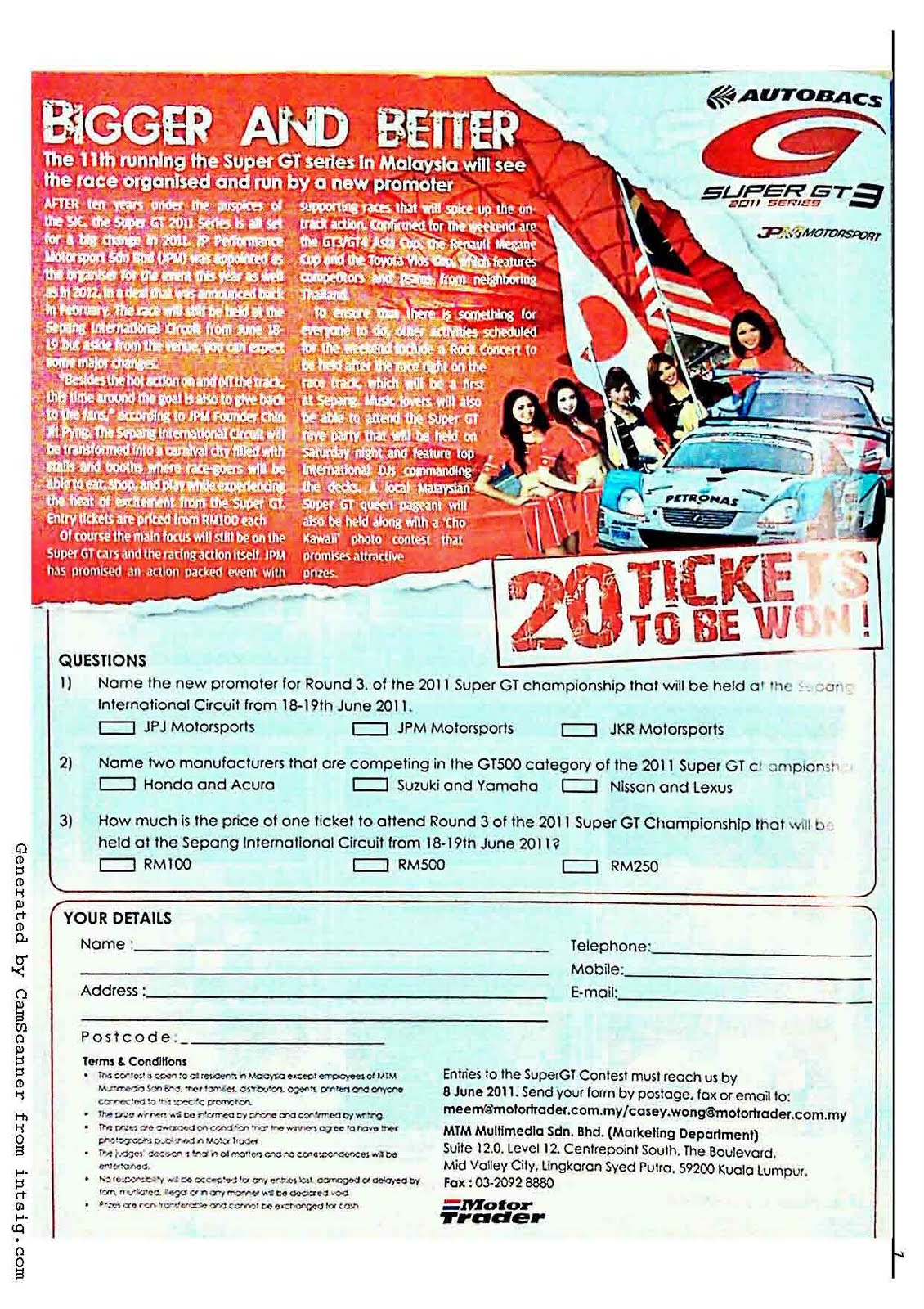 Motor trade freebies