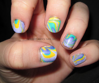 I used all Sinful Color nail polishes, which made water marbling so much