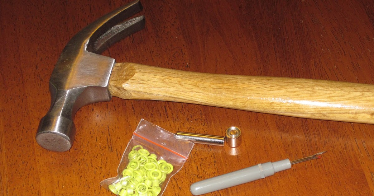 That is all it took... How to put in Grommets/Eyelets into Fabric