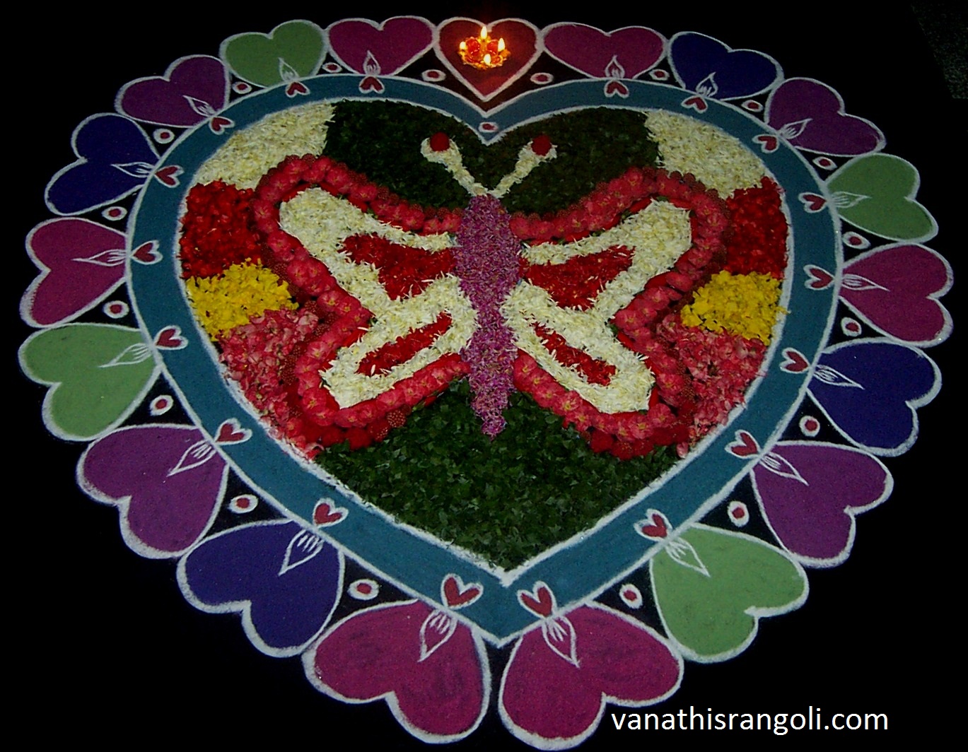 Featured image of post Butterfly Rangoli For Kids It has been firstly bordered with white rangoli paint and then shaded with different shades of green