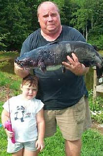 21 lb. catfish on a Barbie fishing rod. Amazing