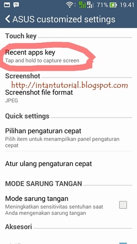 Cara Mudah ScreenShot Asus Zenfone 