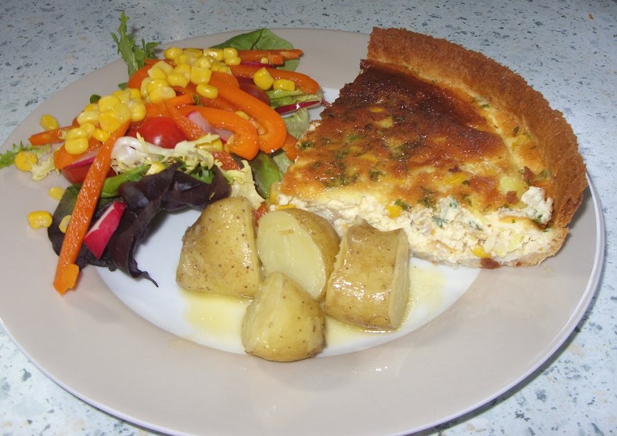 Jenny Eatwell's Rhubarb & Ginger Smoked Haddock & Sweetcorn Tart