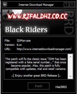 Idm Black Riders Patch
