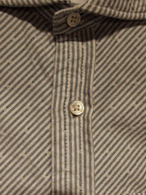 FWK by Engineered Garments "Spread Collar Shirt in Blue Stripe Dobby Oxford" Fall/Winter 2014 SUNRISE MARKET