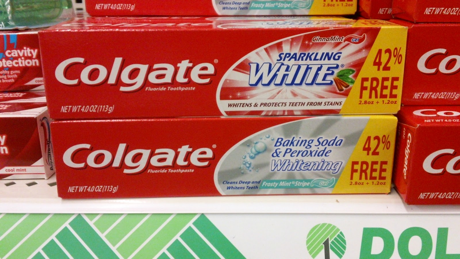 Dollar Tree 2 FREE FullSize Colgate Toothpastes!