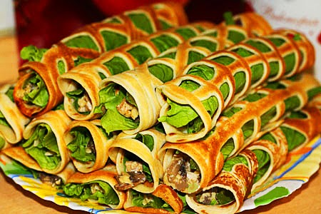Кружевные блины с начинкой Кружевные блины с начинкой