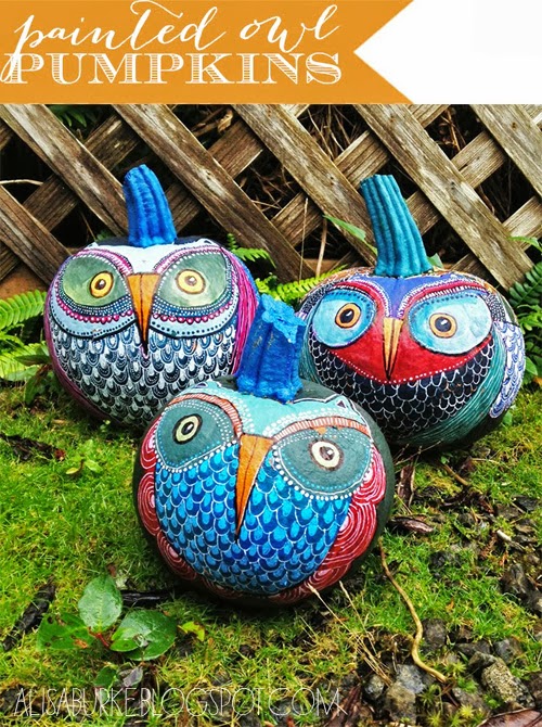 My Owl Barn Tutorial Painted Owl Pumpkins