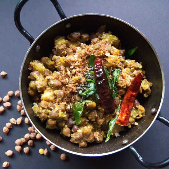 Kootu Curry Onam Sadya Recipe Black Chickpeas with roasted coconut