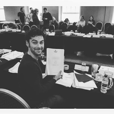 Actor Aiden Turner with new script