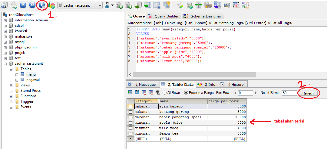Membuat Database Sql Yog | zauhar afifuddin Membuat Database Sql Yog | zauhar afifuddin