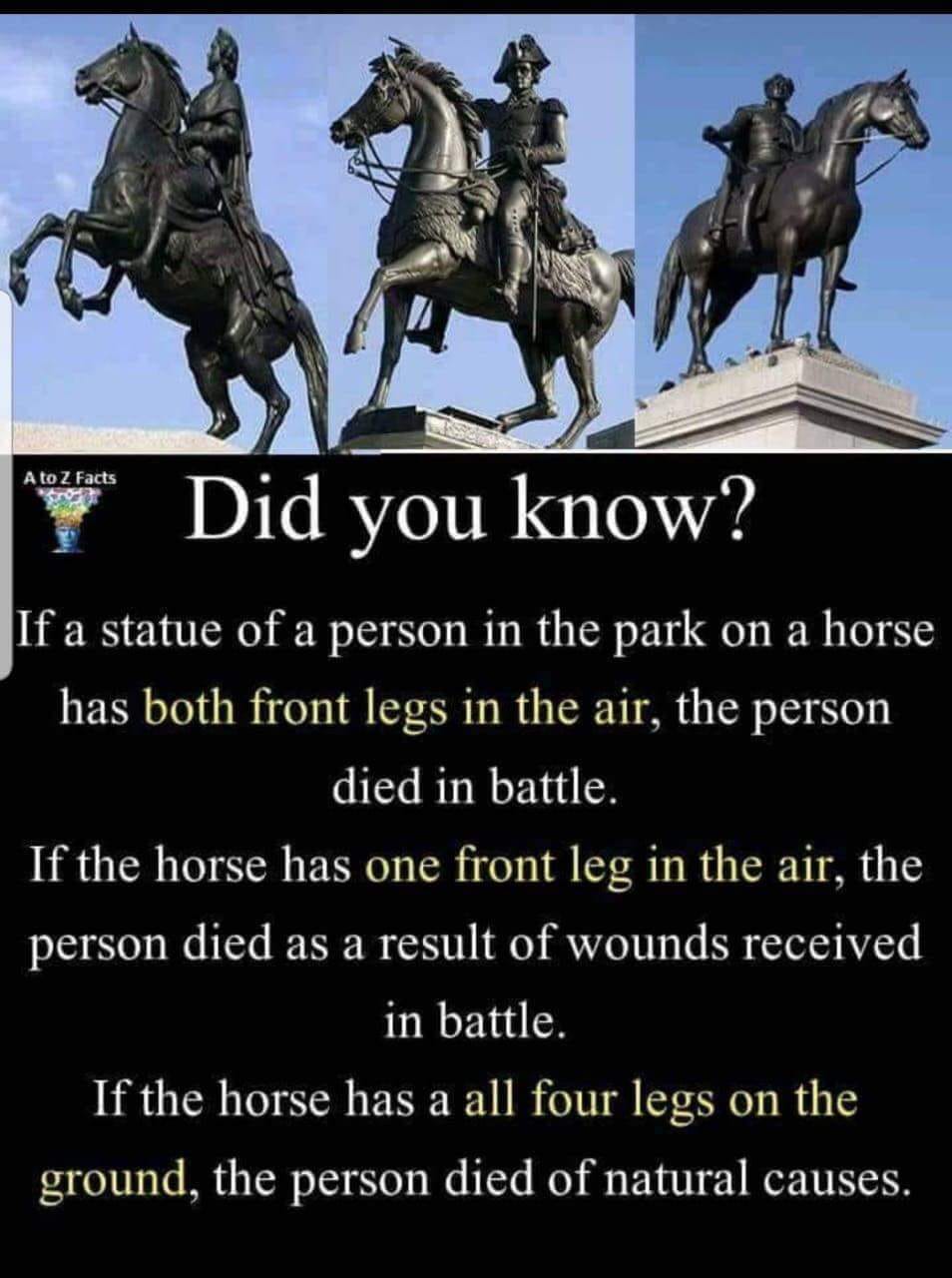 Meaning Of Horse Legs In Statue at Walter Dement blog