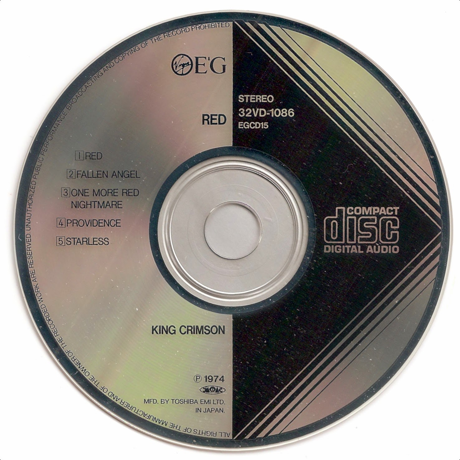 The First Pressing CD Collection King Crimson Red