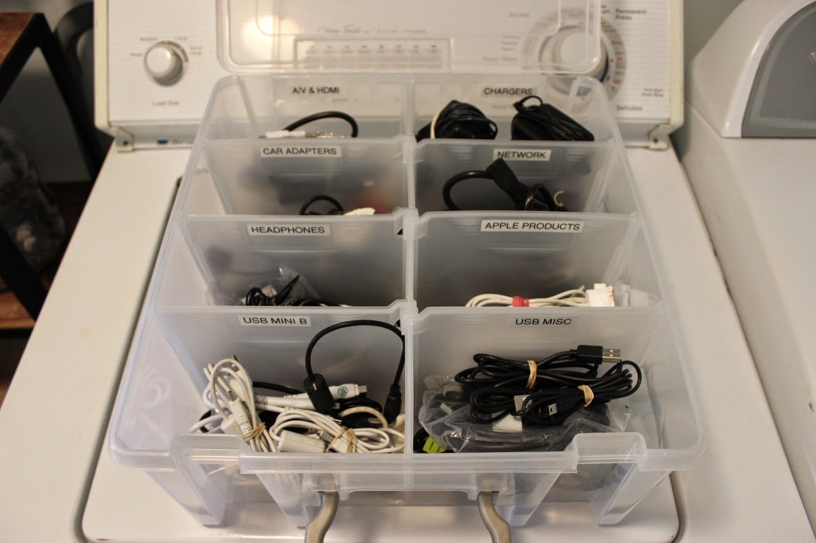 Organizing for Six Organized Laundry Room