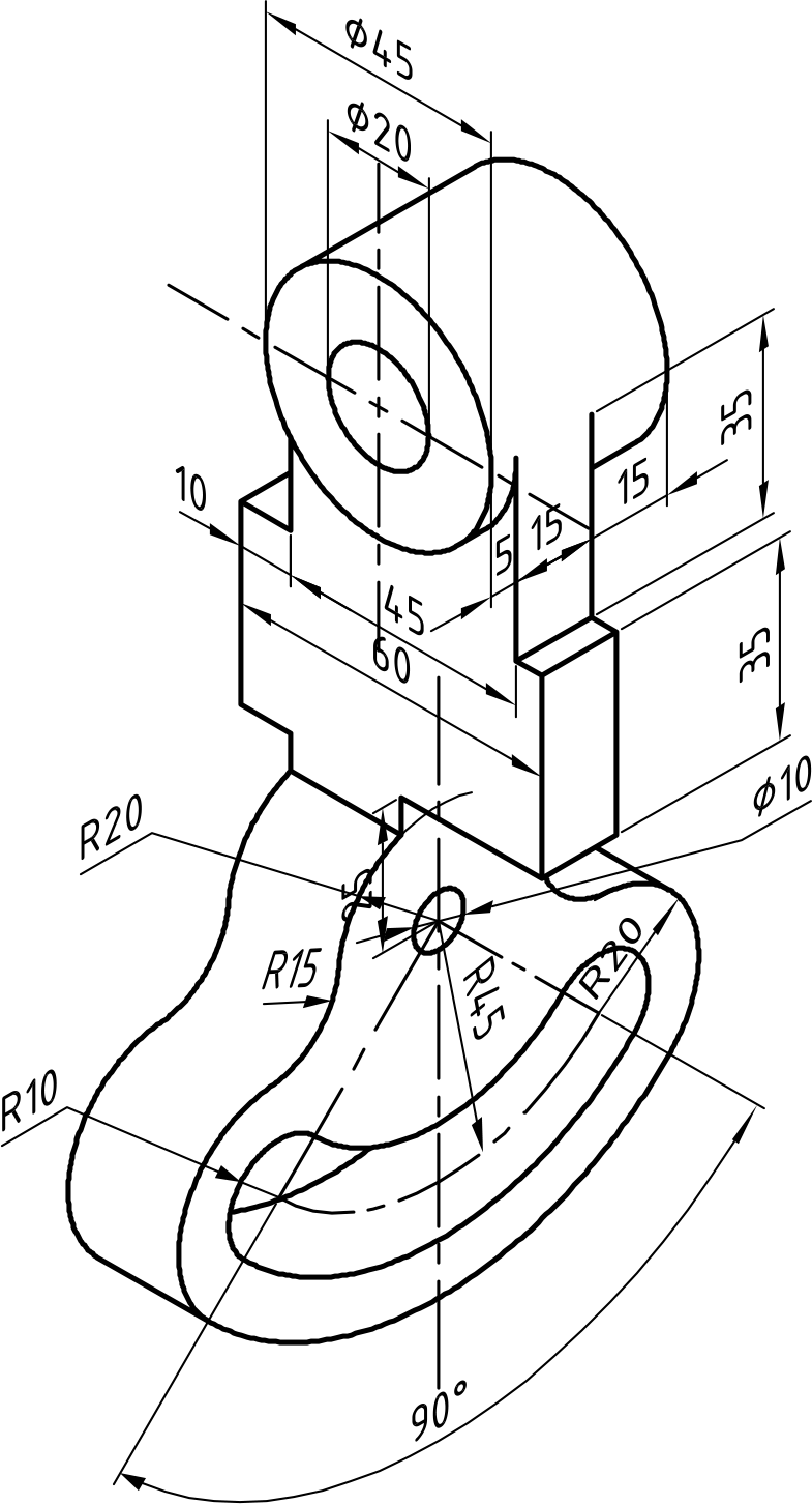 Machine Drawing Bearing Block IV sem mech 3D dwg