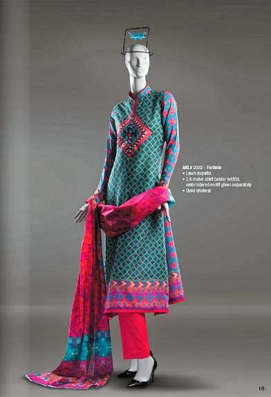 AlKaram Stylish Spring Summer Dresses Collection 2014 for Girls
