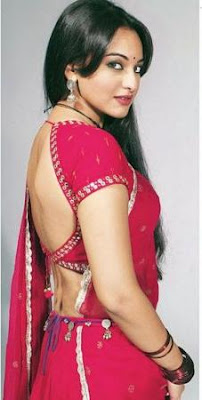 Nesha Jawani Ki: Sonakshi Sinha Hot Tight Red Blouse Semi Nude Pictures &  Images